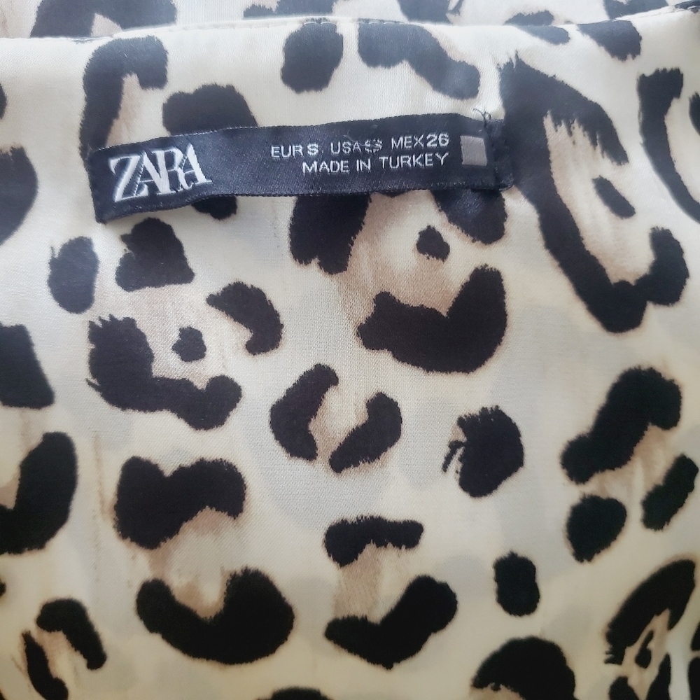 Zara Trf Collection Leopard Print Midi Wrap Dress - image 3